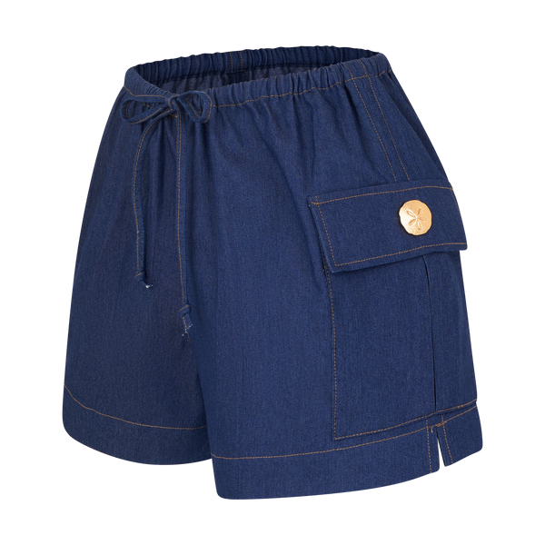 THE DENIM CARGO SHORTS-DARK