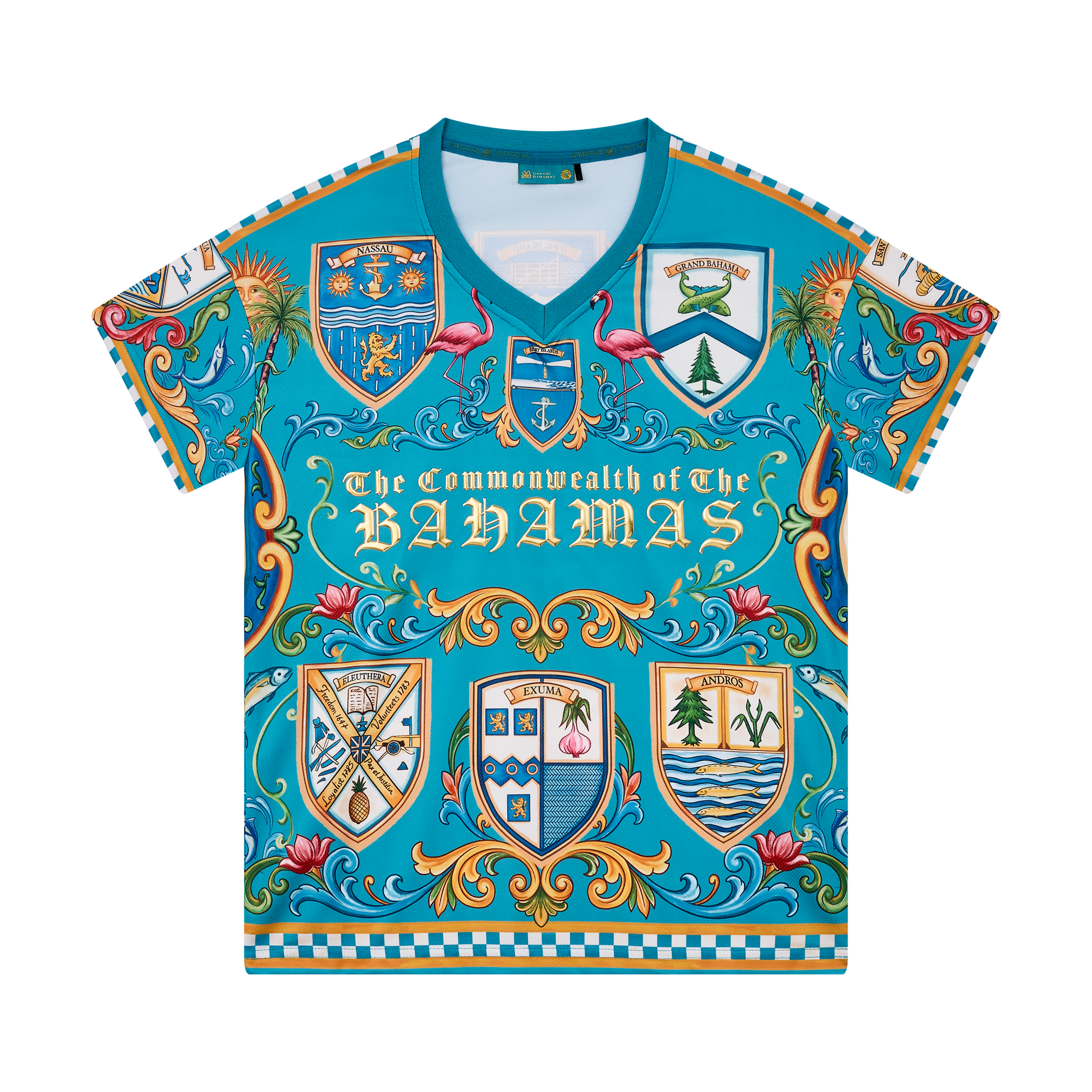 (V-neck) 2026 Independence Tee- Aqua
