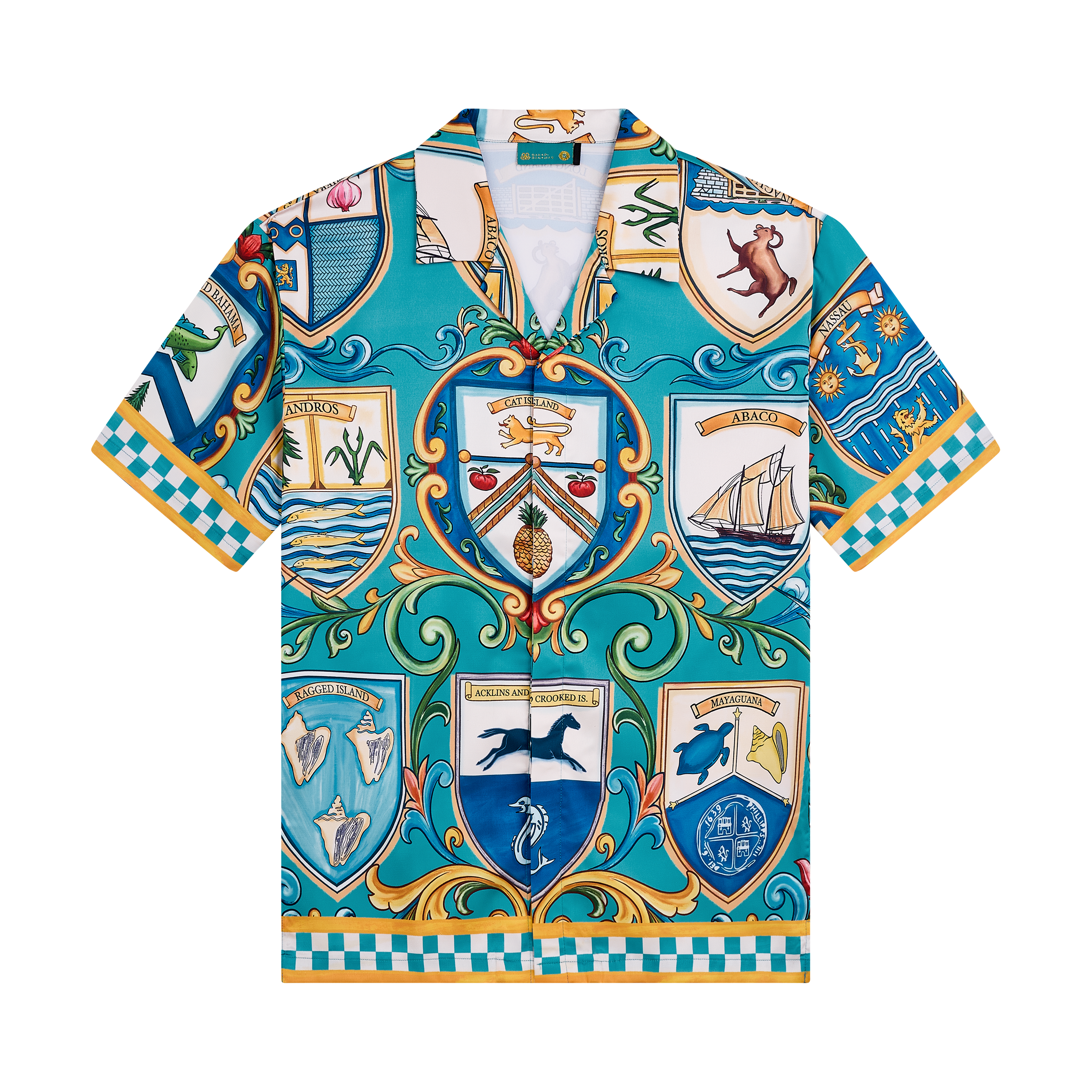 THE 53RD GATHERING BUTTON UP- AQUA