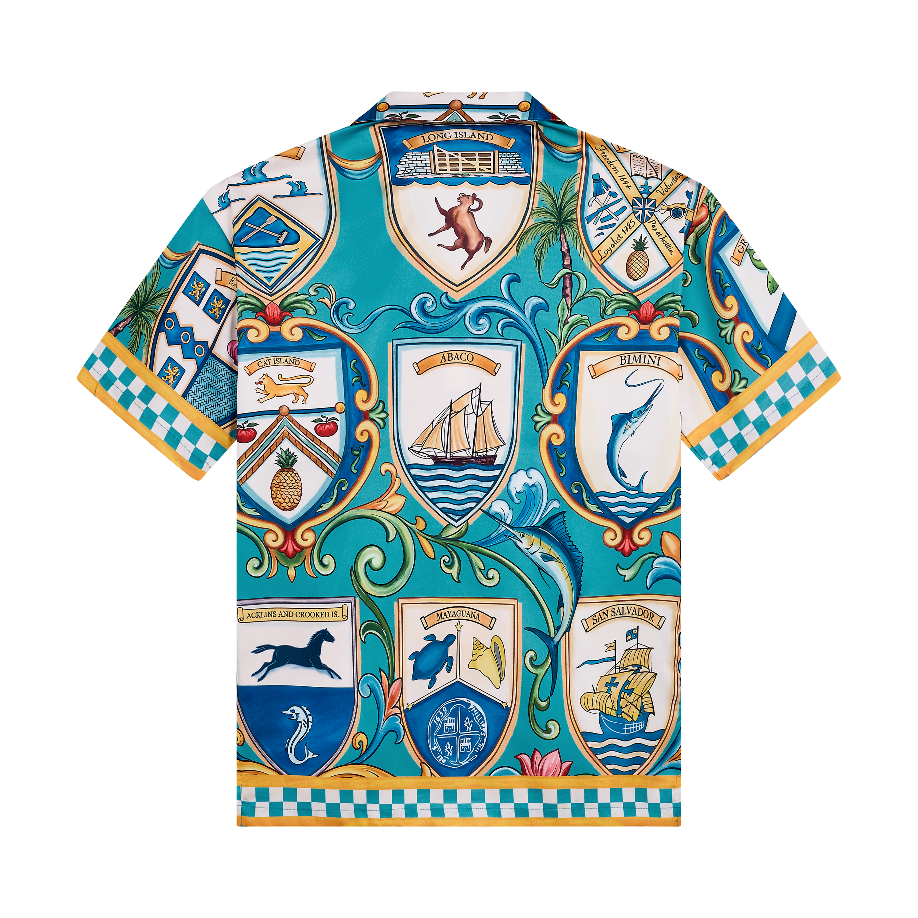 THE 53RD GATHERING BUTTON UP- AQUA