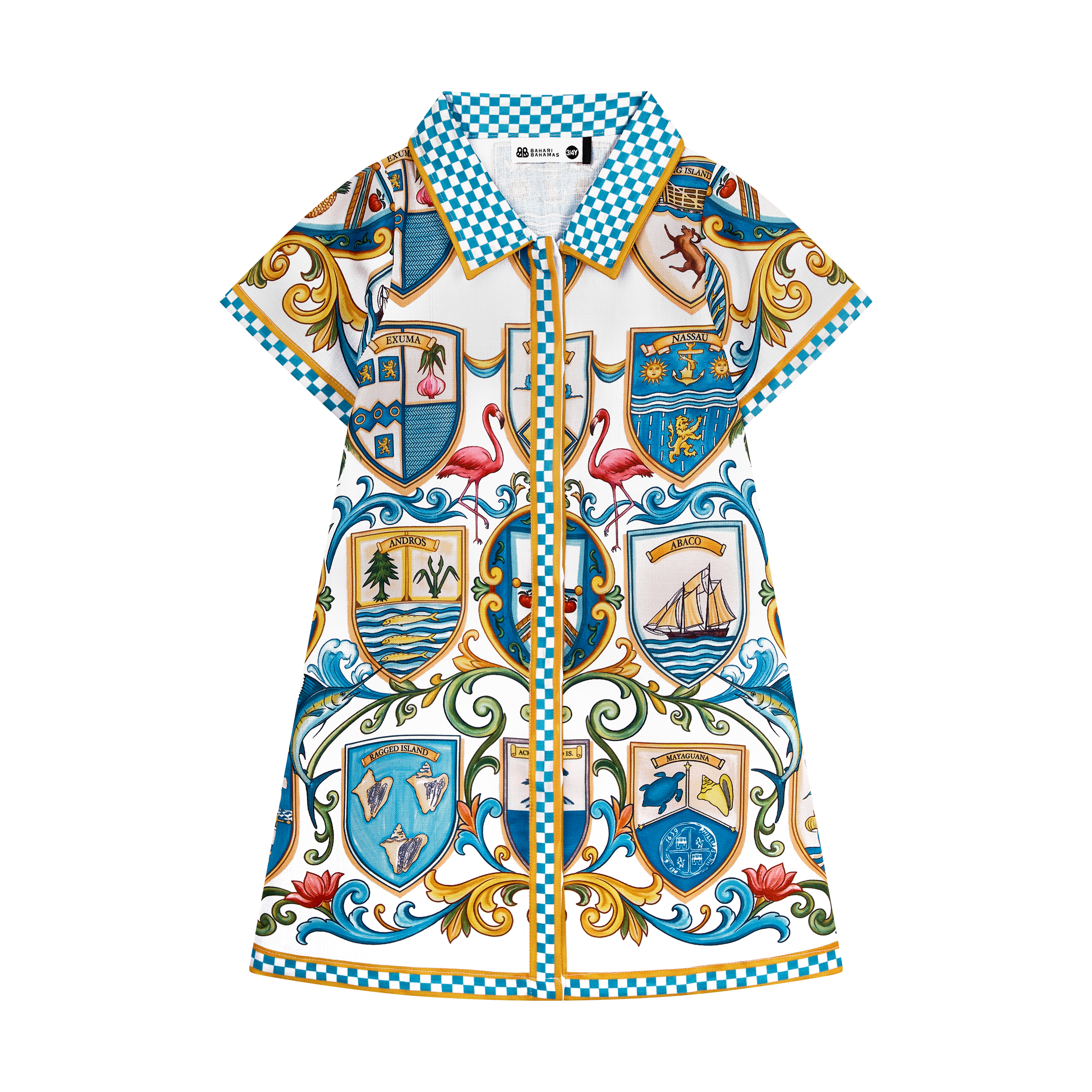 THE 53RD INDEPENDENCE GIRL'S SHIRT DRESS-WHITE