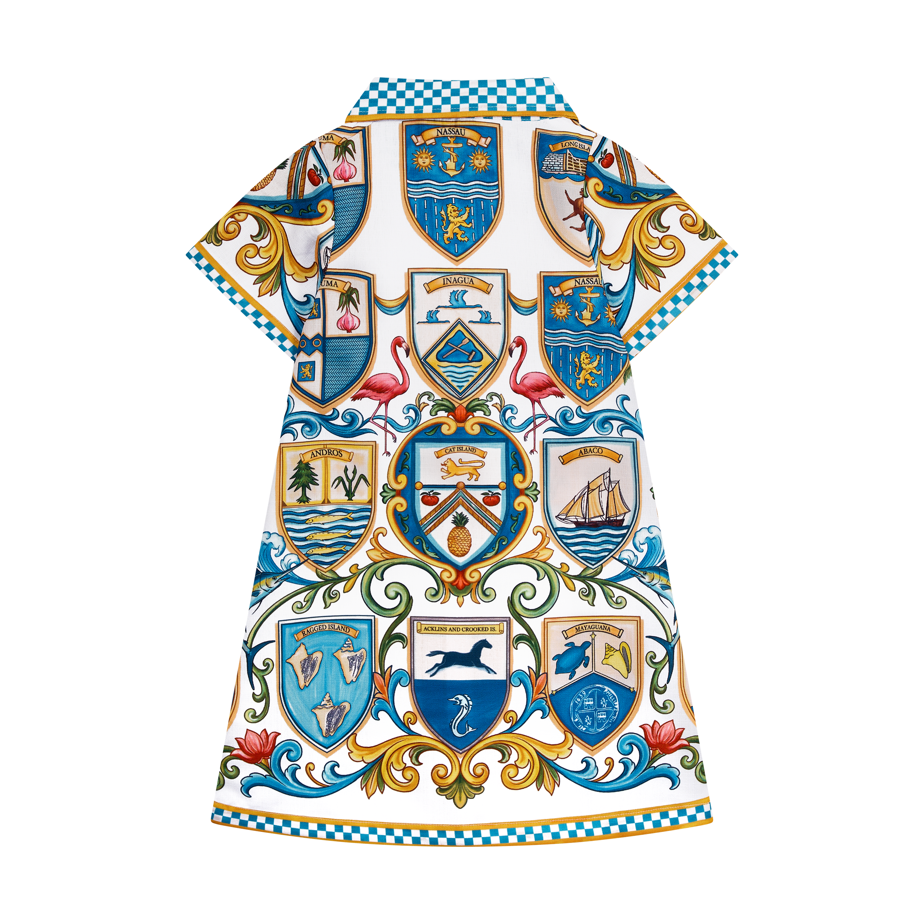THE 53RD INDEPENDENCE GIRL'S SHIRT DRESS-WHITE
