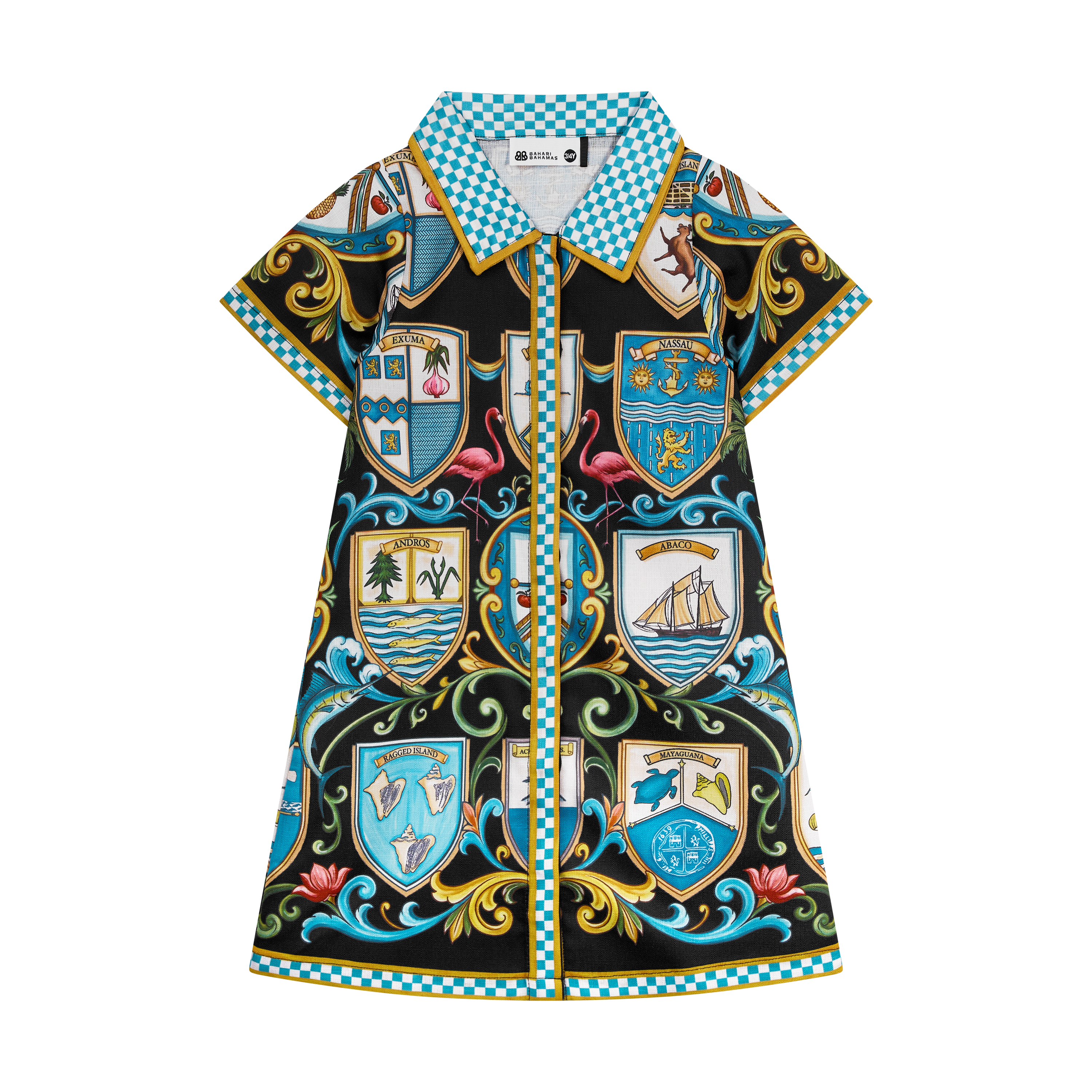 THE 53RD INDEPENDENCE GIRL'S SHIRT DRESS-BLACK