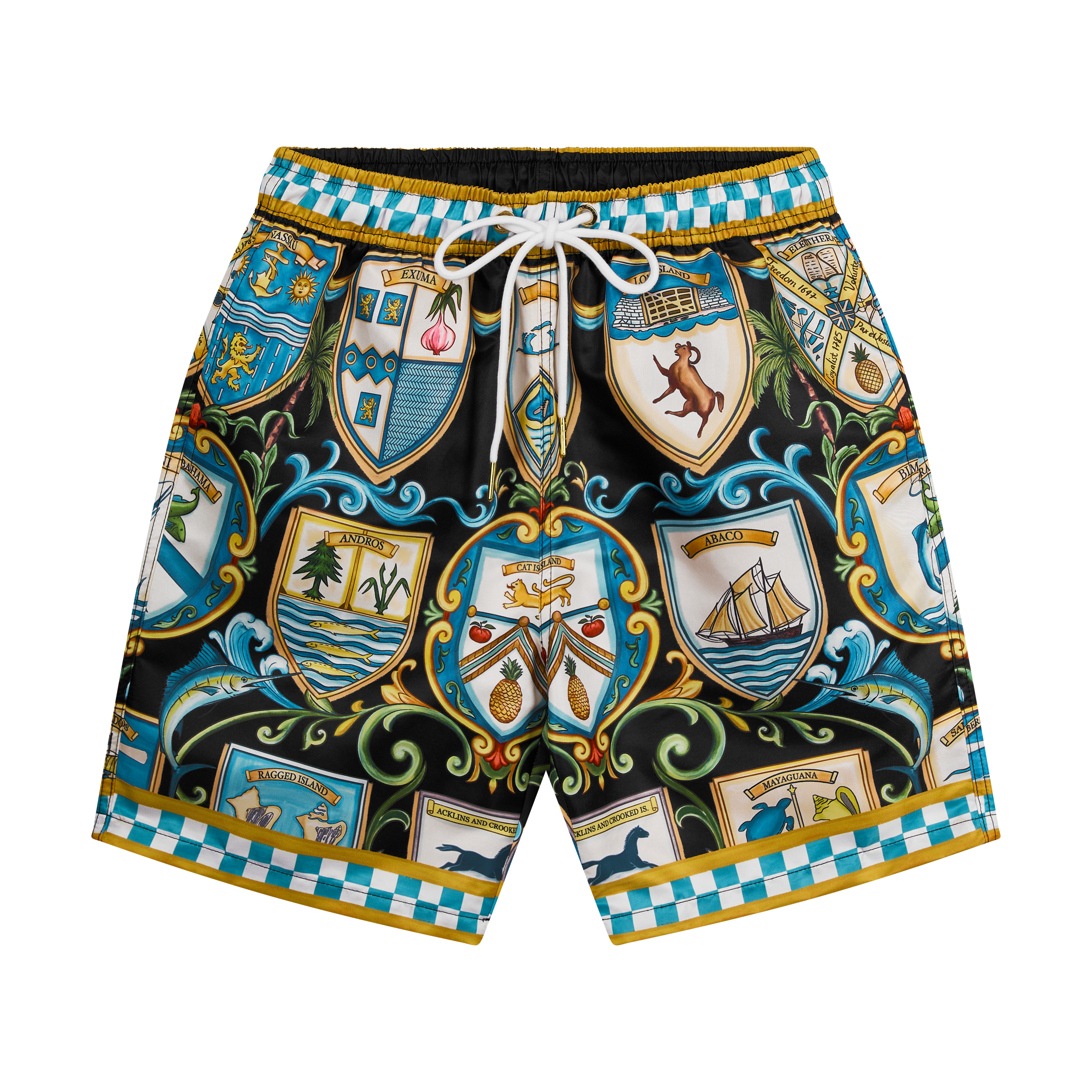 THE 53RD INDEPENDENCE SWIM SHORTS-BLACK
