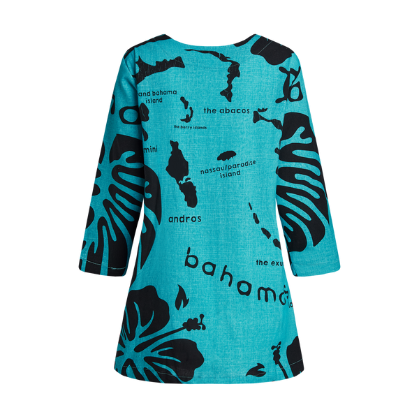 THE ARCHIPELAGO TUNIC- AQUA & BLACK