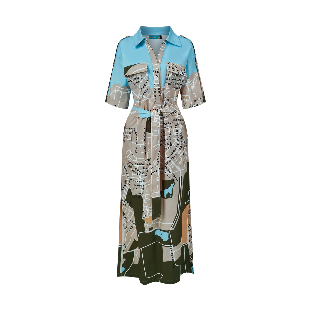 STREET SAFARI BELTED MAXI DRESS