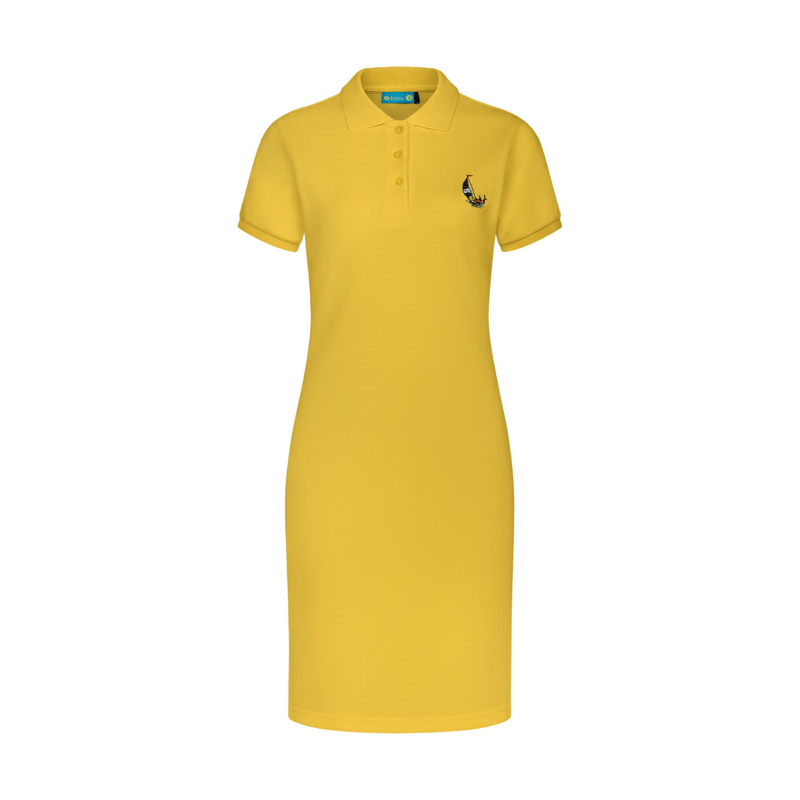 THE STAPLE POLO DRESS-YELLOW