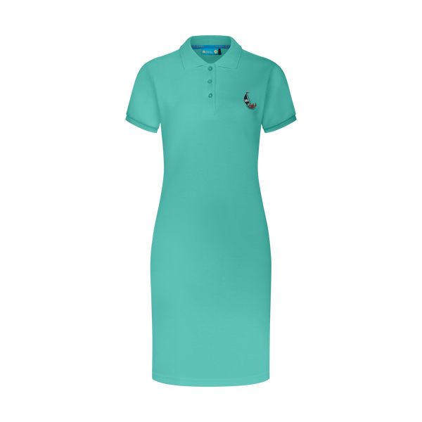 THE STAPLE POLO DRESS-SEAFOAM