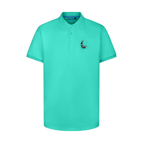 THE STAPLE POLO-AQUA