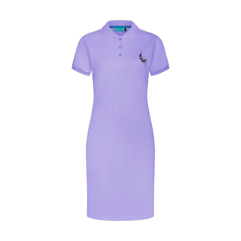 THE STAPLE POLO DRESS-LILAC
