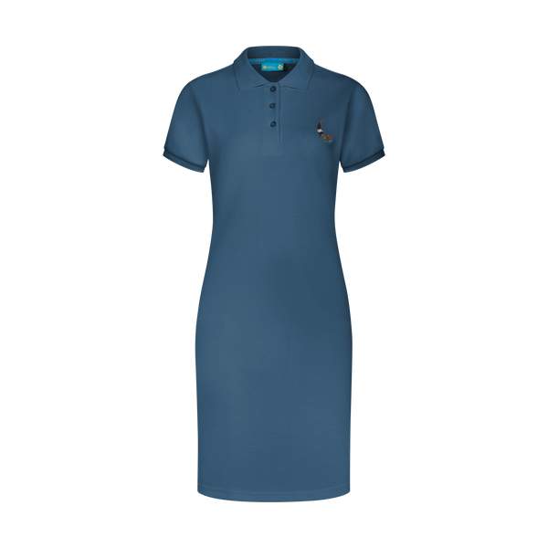 THE STAPLE POLO DRESS-SLATE