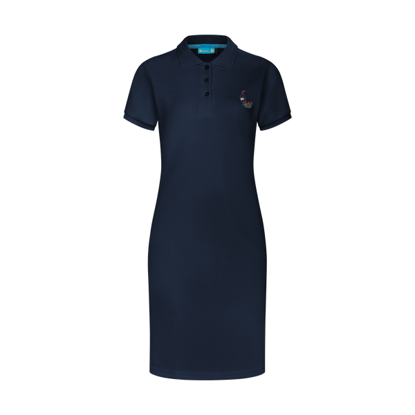 THE STAPLE POLO DRESS-INDIGO