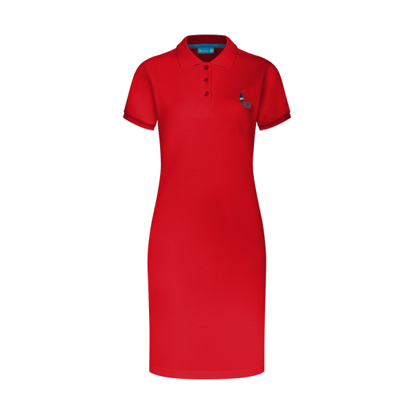 THE STAPLE POLO DRESS-RED