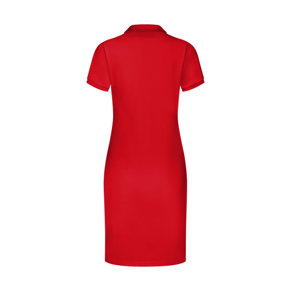 THE STAPLE POLO DRESS-RED