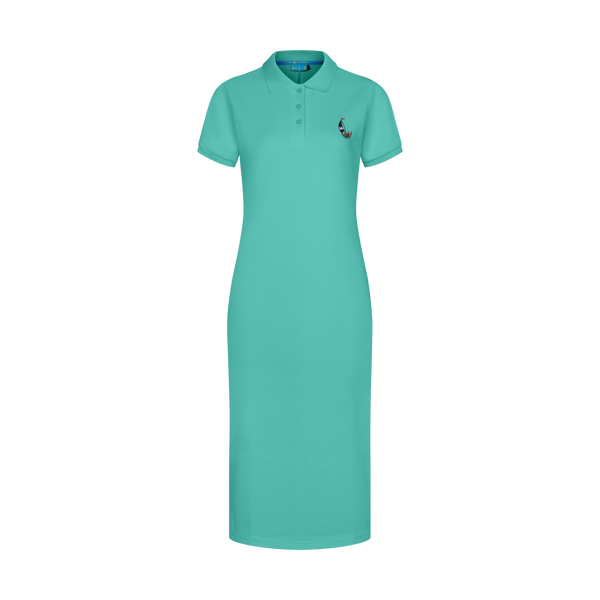 THE STAPLE MAXI POLO-SEAFOAM