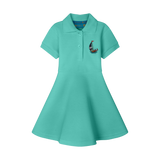 GIRLS STAPLE DRESS-SEAFOAM