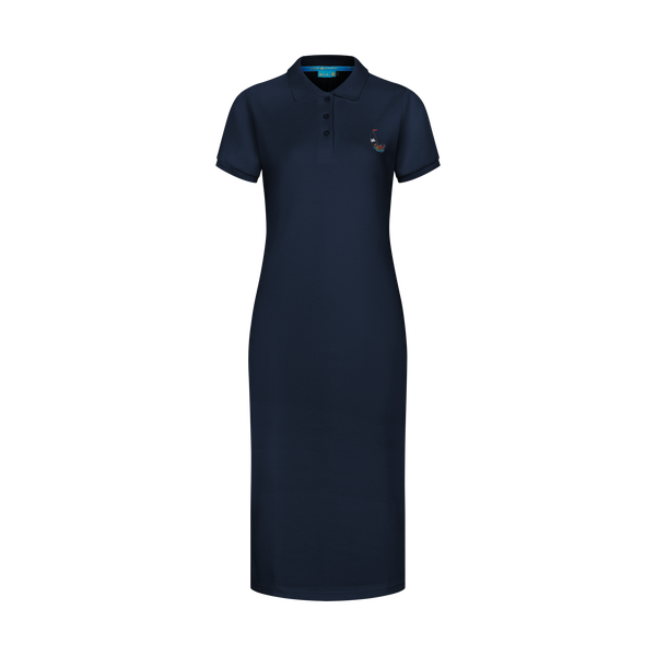 THE STAPLE MAXI POLO-INDIGO