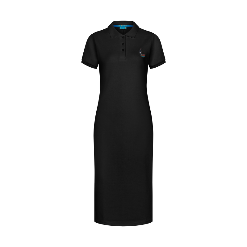 THE STAPLE MAXI POLO-BLACK