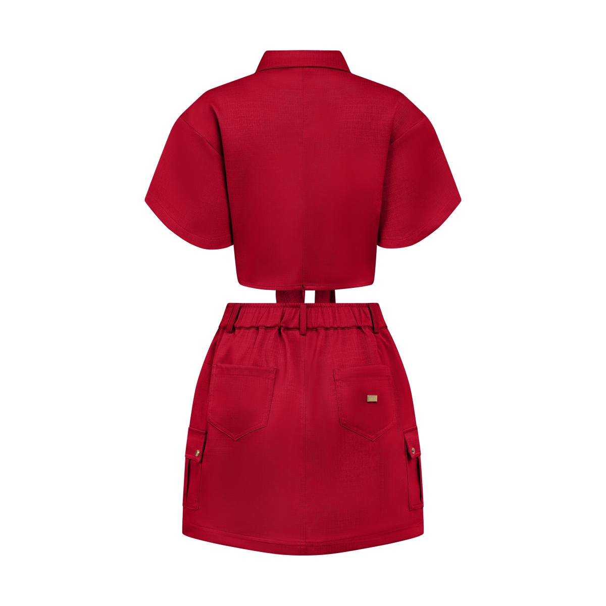 THE BOHIO SKIRT SET-BURGUNDY