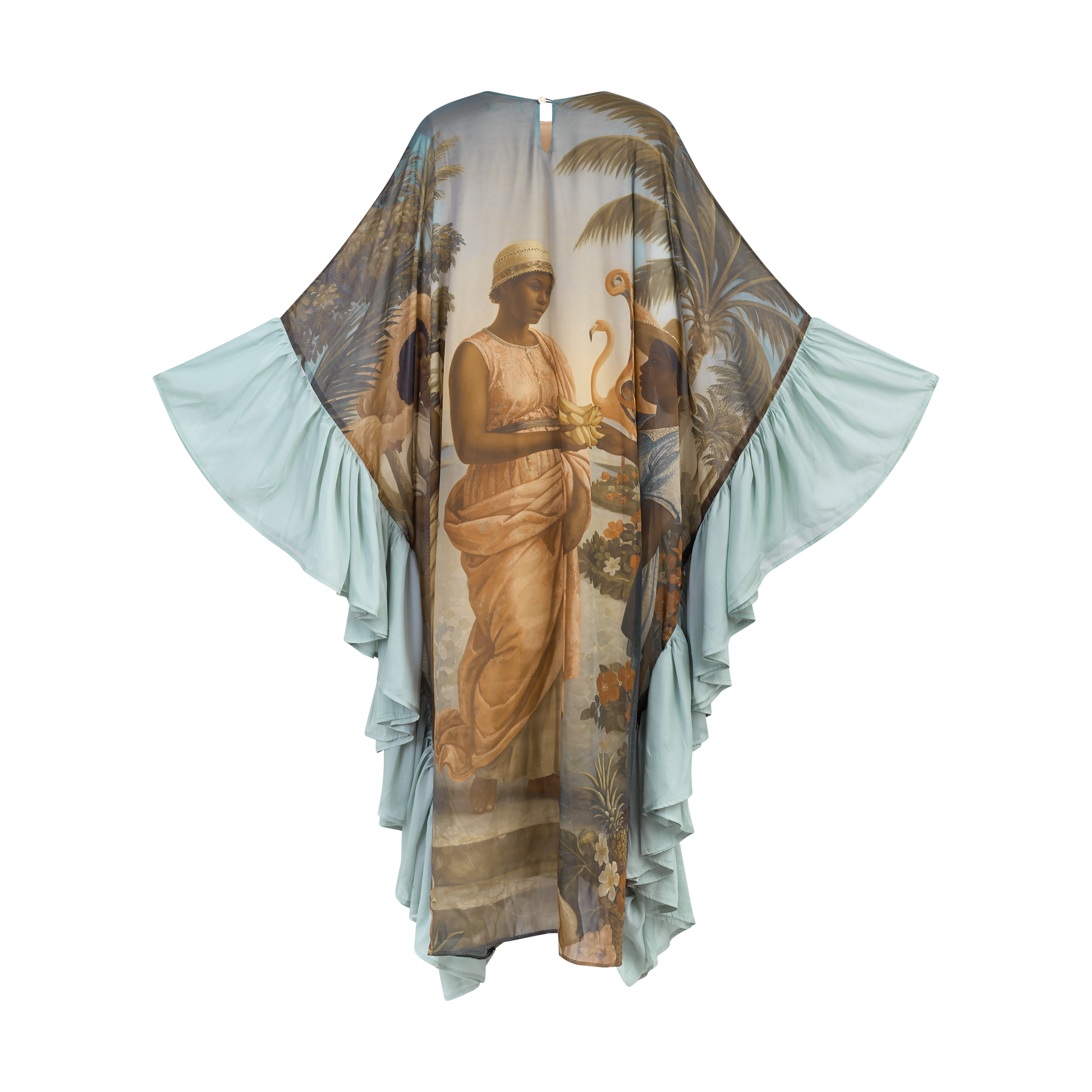 THE MYTHOS RUFFLE KAFTAN- LAUREL