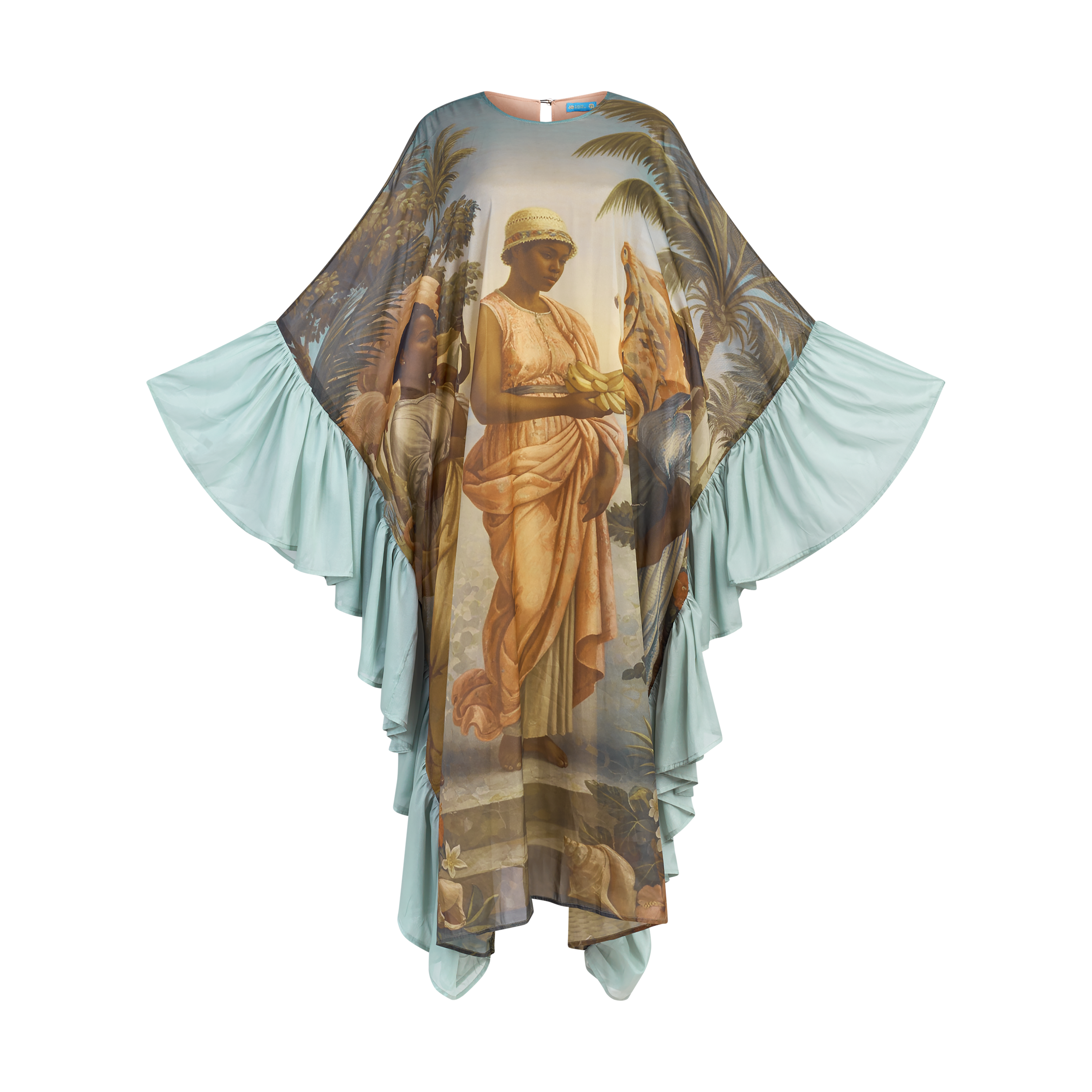 THE MYTHOS RUFFLE KAFTAN- LAUREL