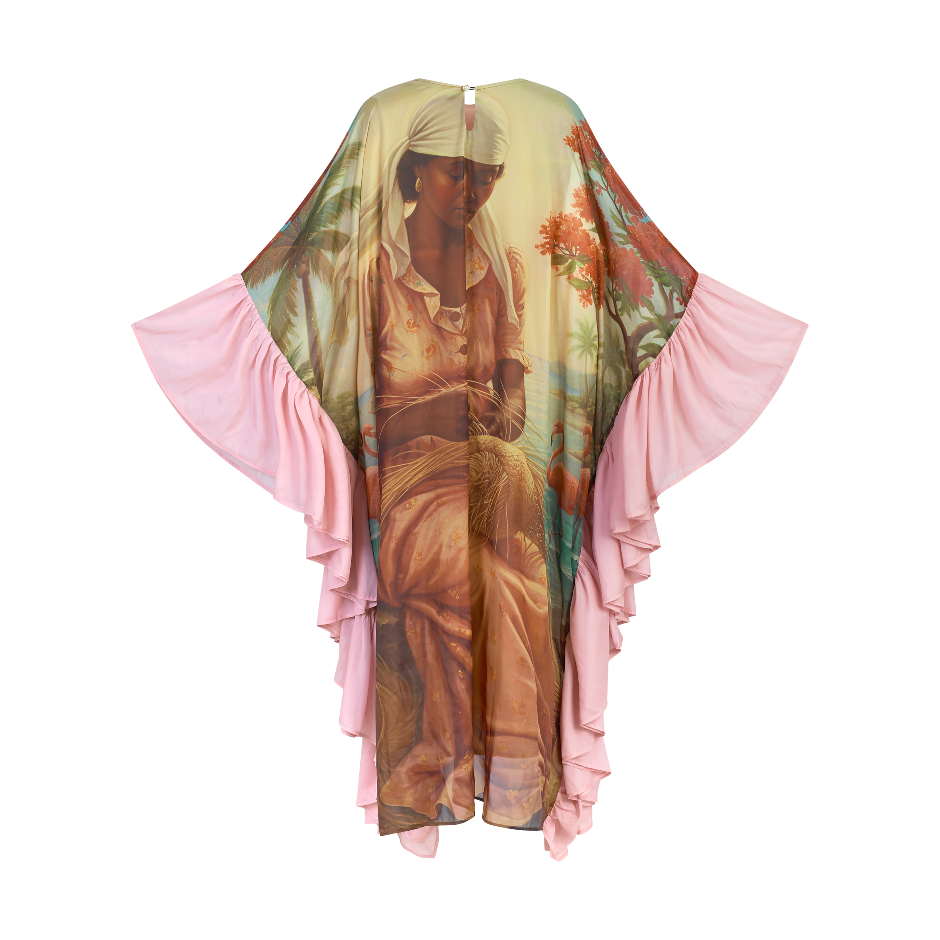 THE MYTHOS RUFFLE KAFTAN- MAUVE