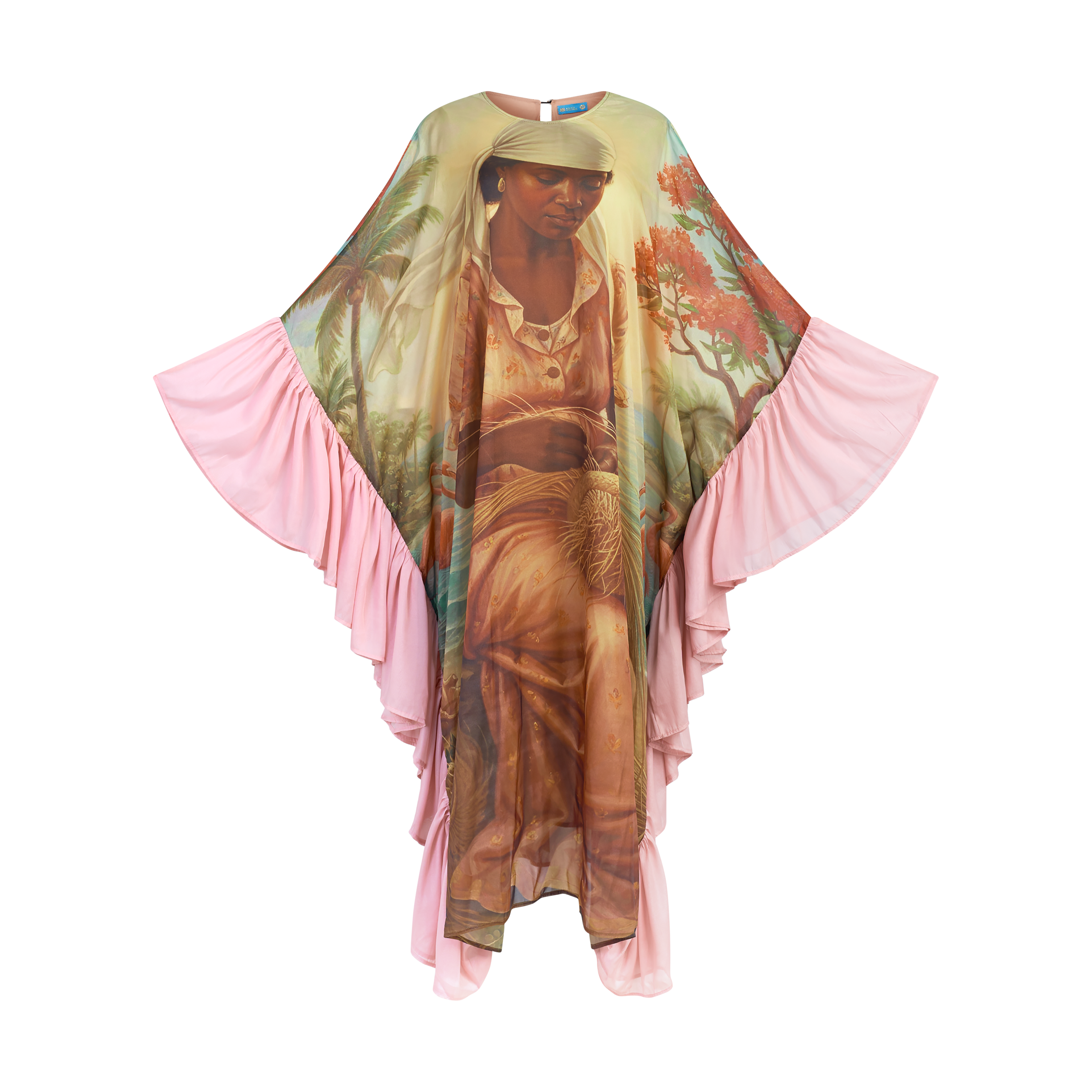 THE MYTHOS RUFFLE KAFTAN- MAUVE