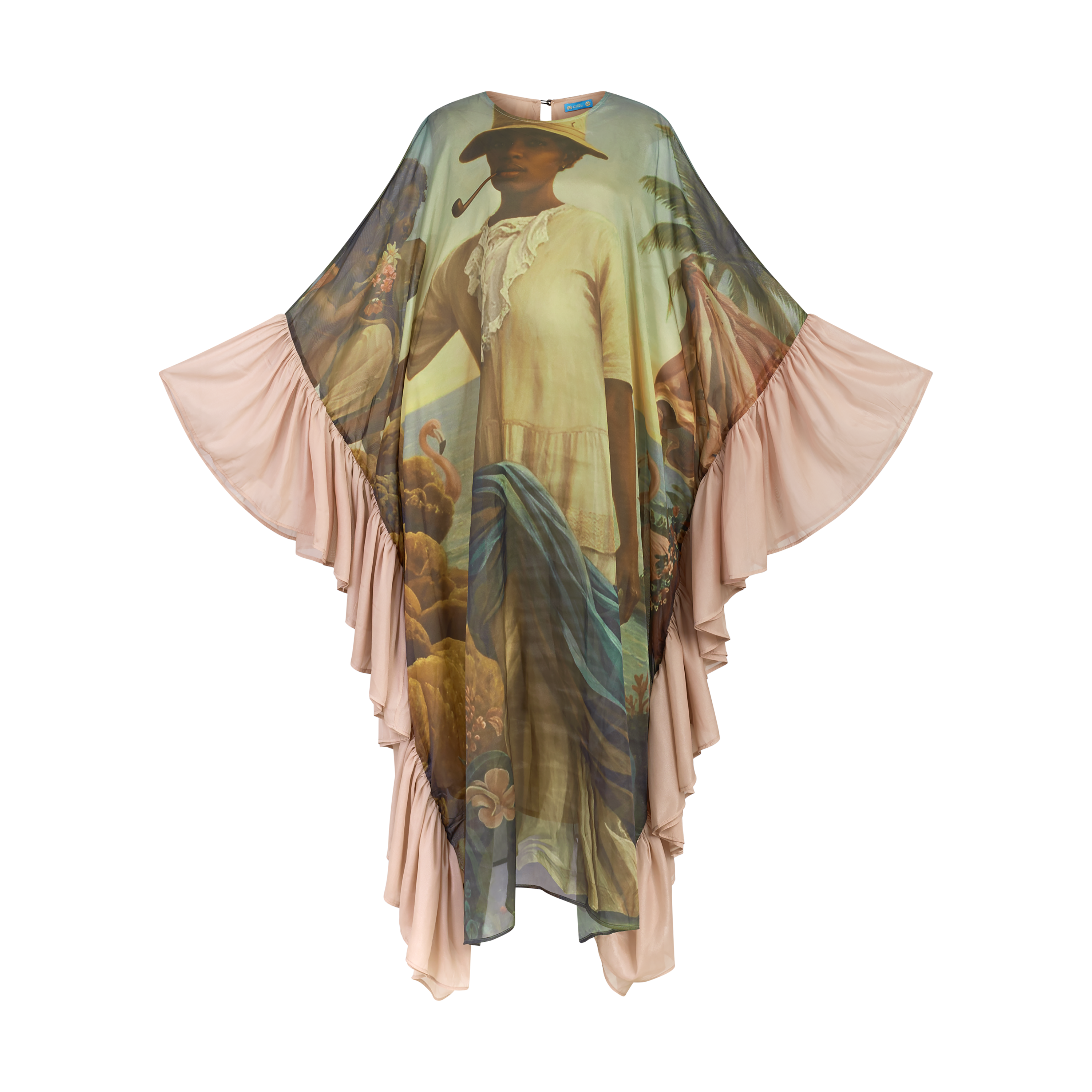 THE MYTHOS RUFFLE KAFTAN- MOCHA