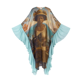 THE MYTHOS RUFFLE KAFTAN- SKY