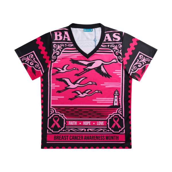 2025 CANCER AWARENESS V-NECK TEE-BLACK
