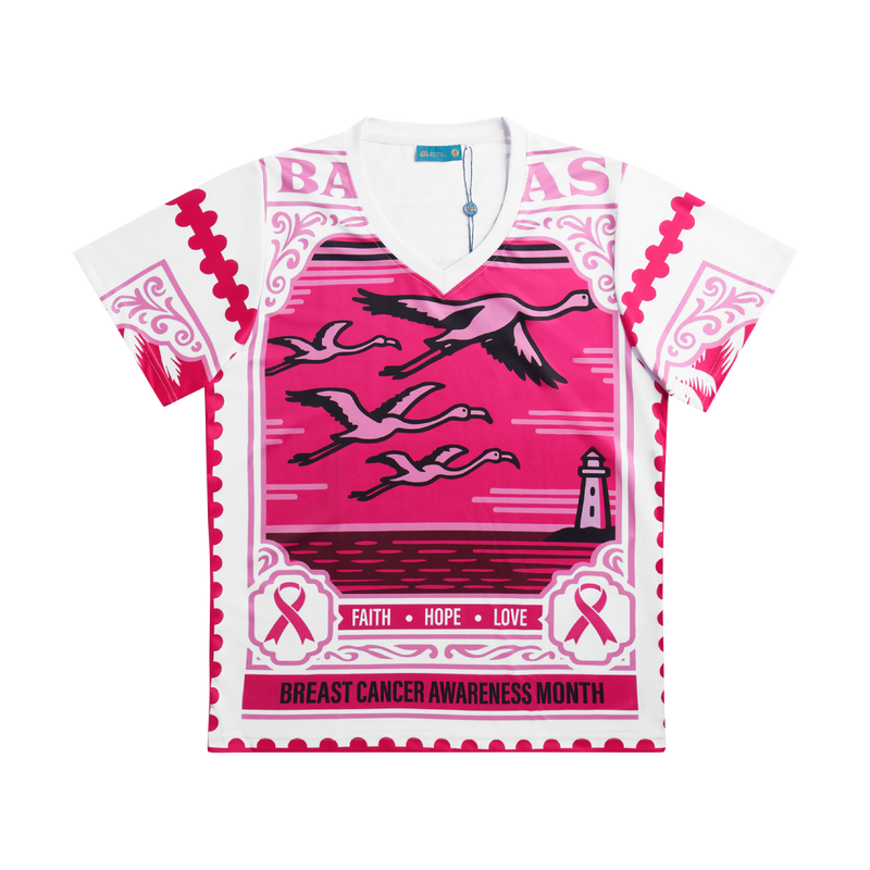 2025 CANCER AWARENESS V-NECK TEE-WHITE
