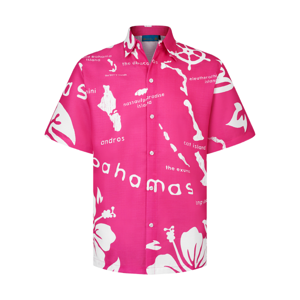 ARCHIPELAGO BUTTON-UP DARK PINK