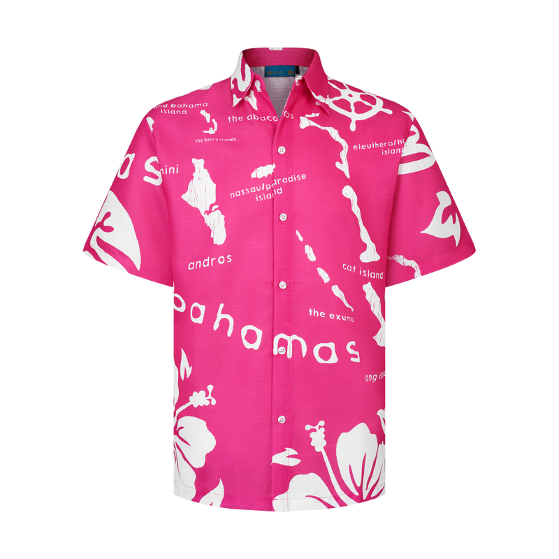 ARCHIPELAGO BUTTON-UP DARK PINK