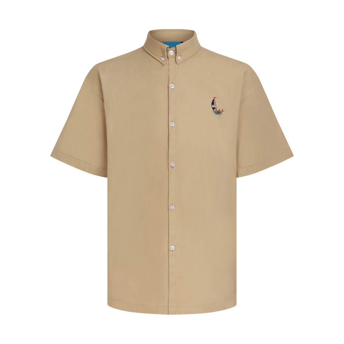 STAPLE LINEN SHIRT-TAUPE