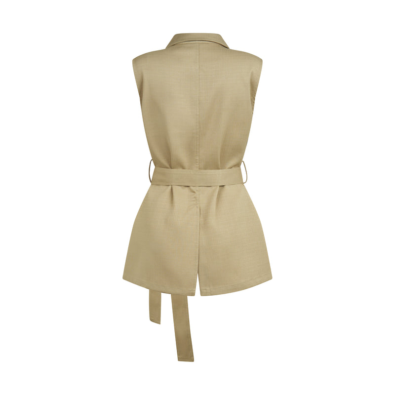 THE BOHIO VEST SET-TAUPE