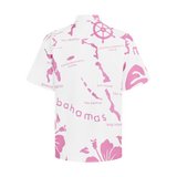 THE ARCHIPELAGO BUTTON UP- WHITE & PINK