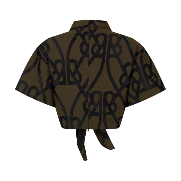 THE DENOGRAM TIE BLOUSE
