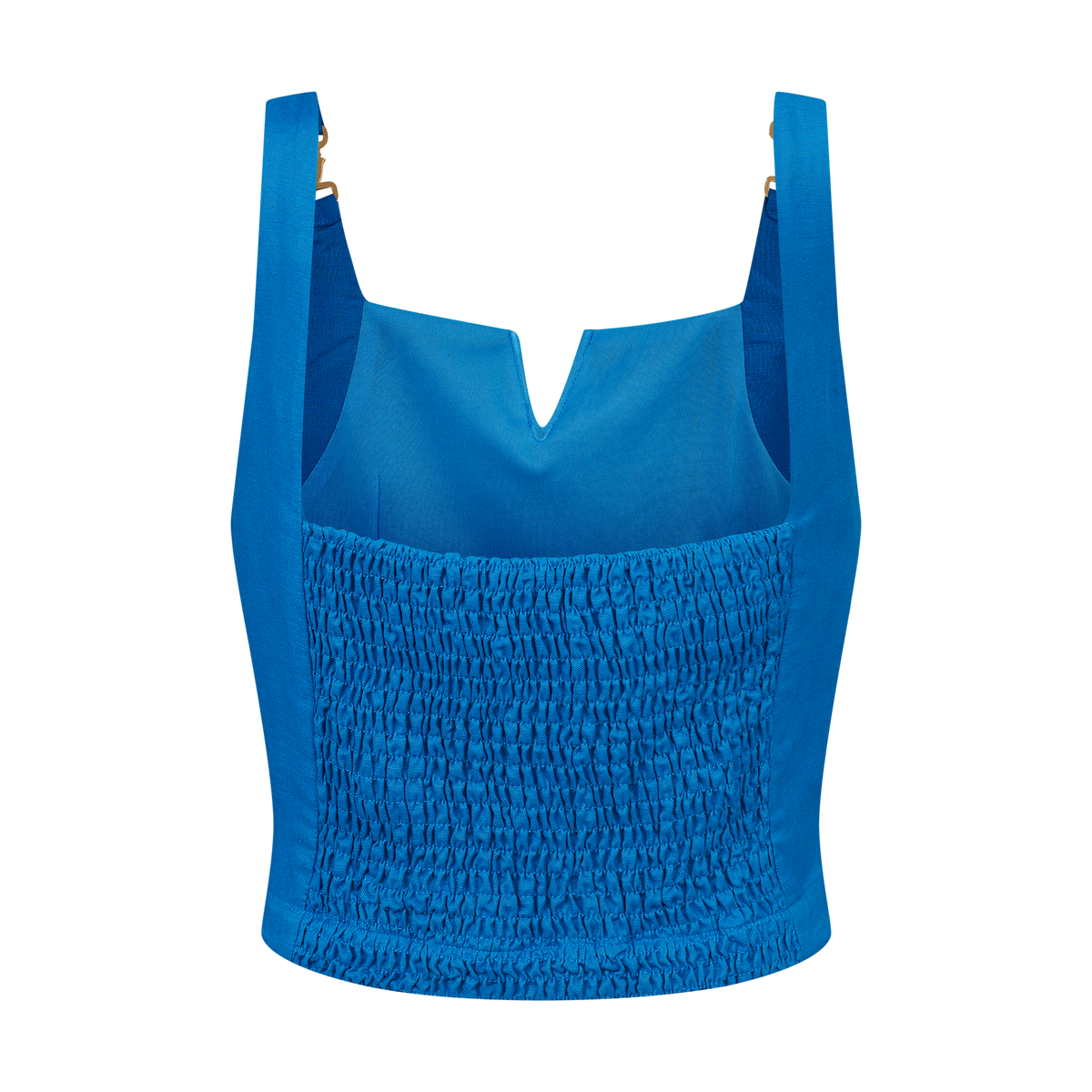 THE STROMBUS SMOCK TOP-COBALT