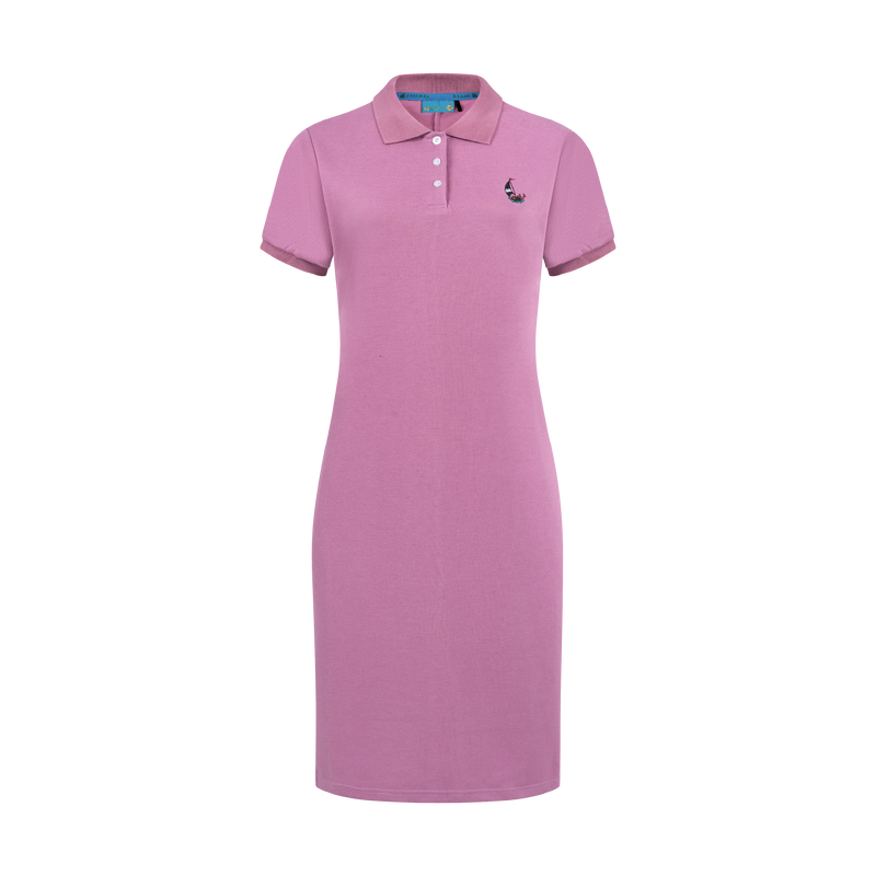 THE STAPLE MAXI POLO-MAUVE