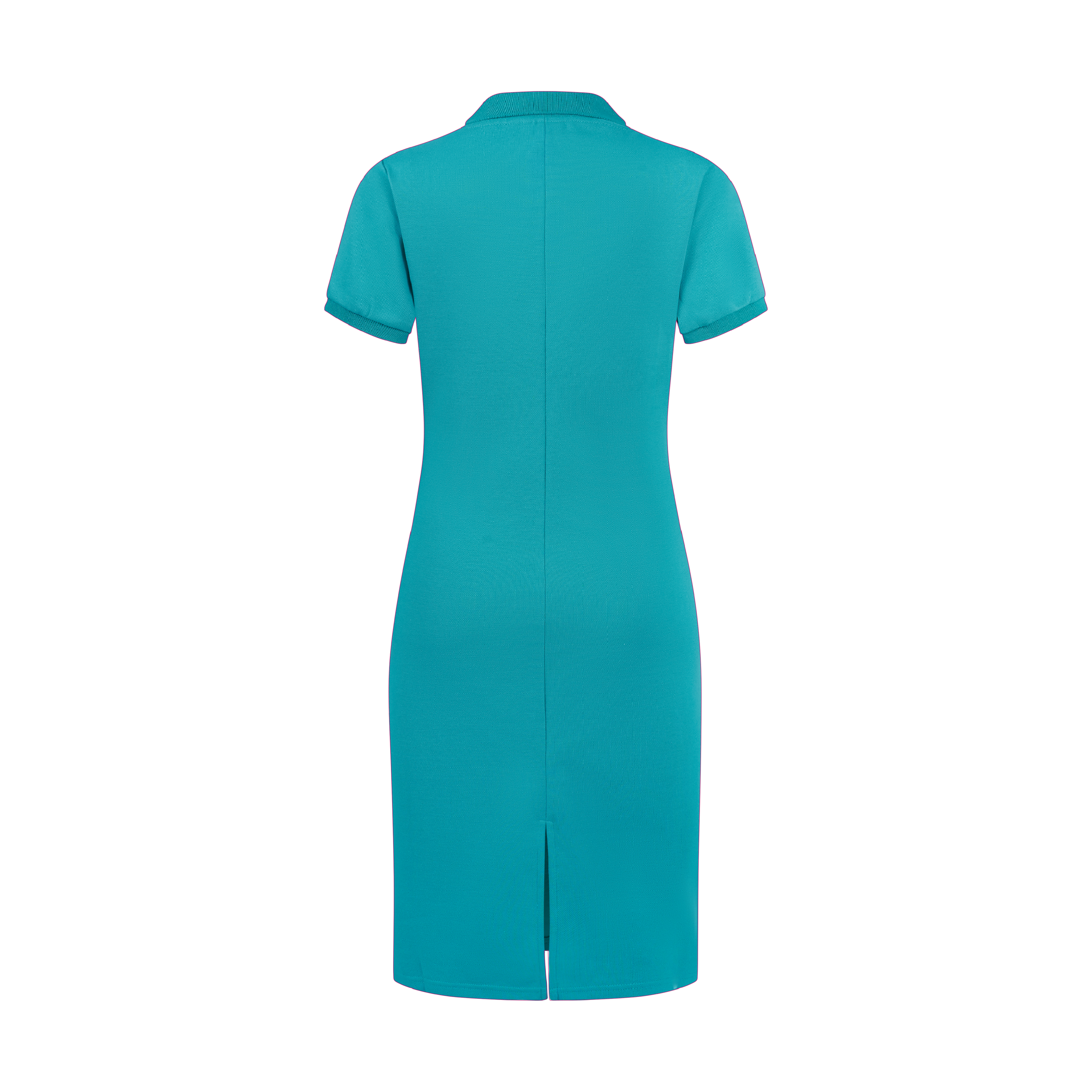 THE STAPLE POLO DRESS-AQUA