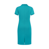 THE STAPLE POLO DRESS-AQUA