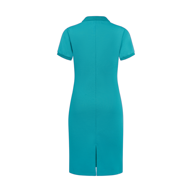 THE STAPLE POLO DRESS-AQUA