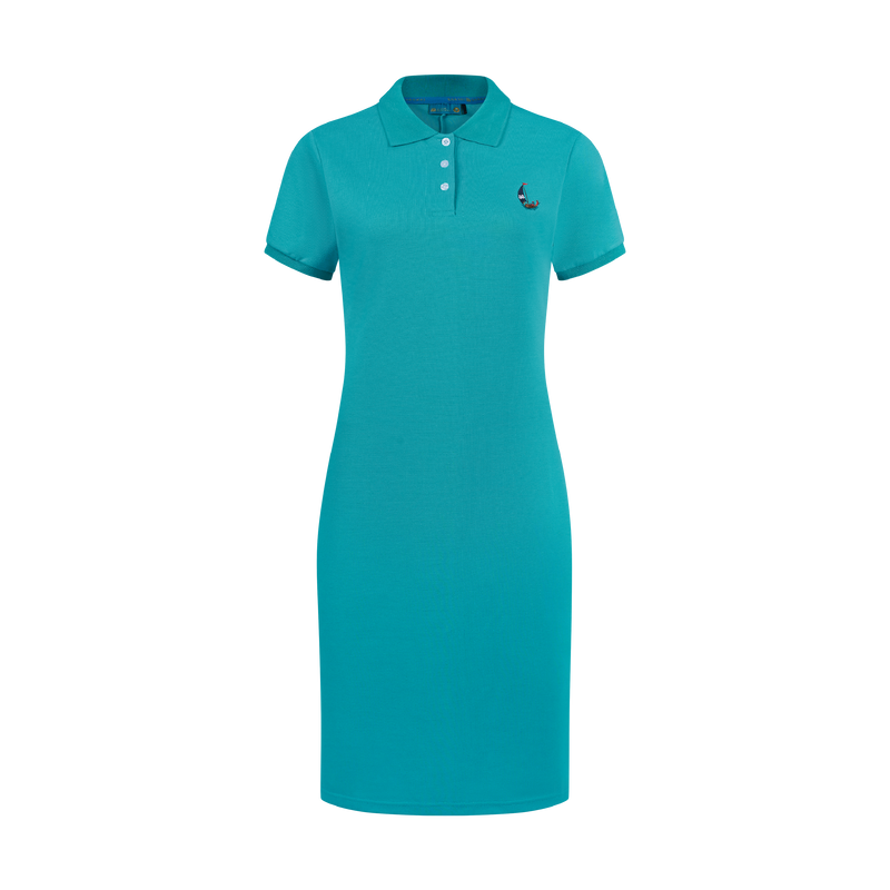 THE STAPLE MAXI POLO-AQUA