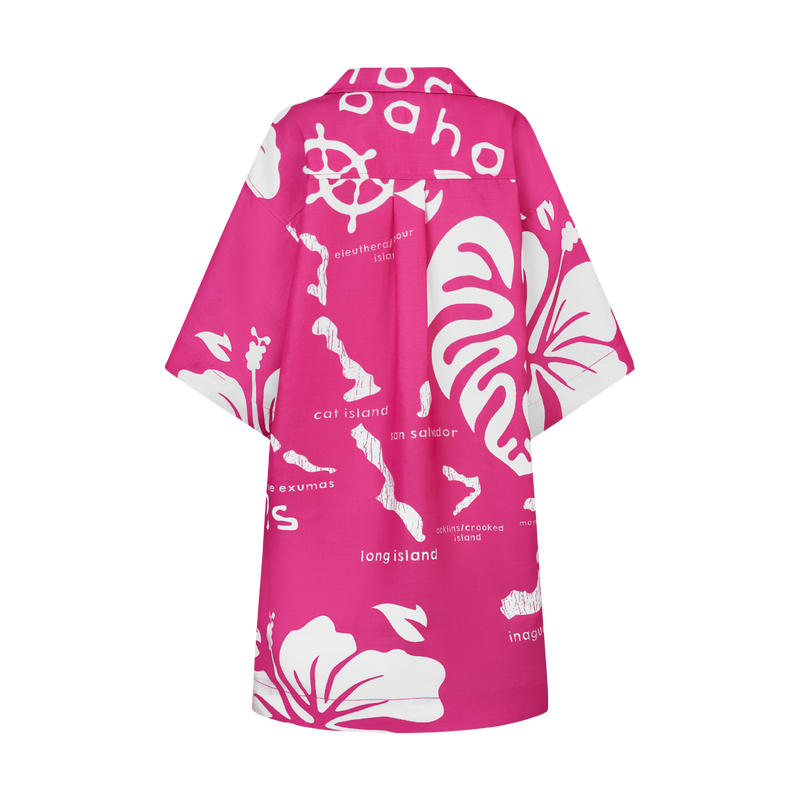 ARCHIPELAGO TUNIC DRESS- DARK PINK