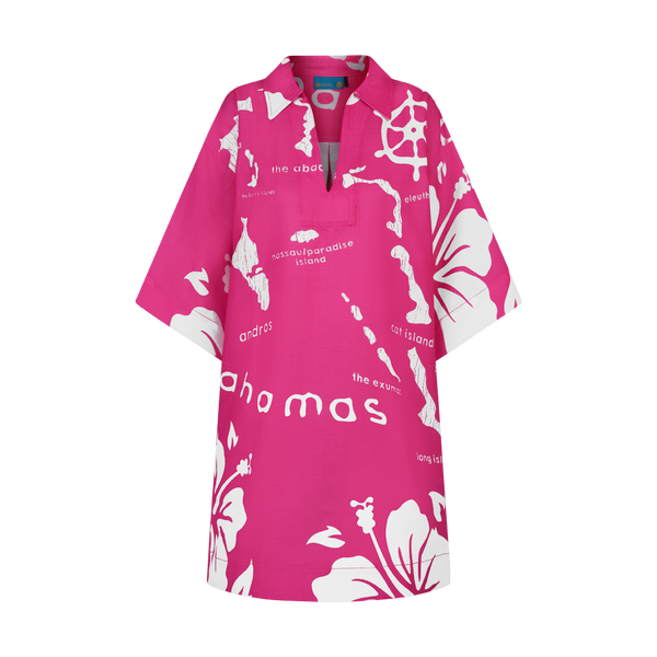 ARCHIPELAGO TUNIC DRESS- DARK PINK