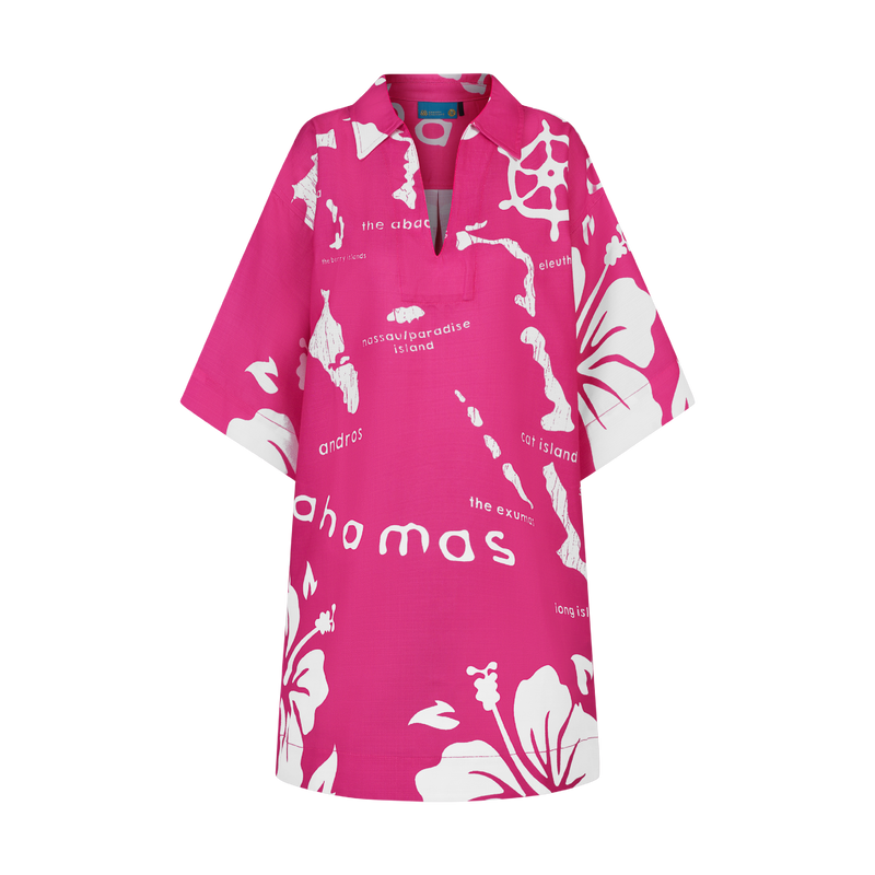 ARCHIPELAGO TUNIC DRESS- DARK PINK
