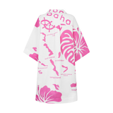 ARCHIPELAGO TUNIC DRESS- WHITE & PINK