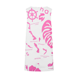 ARCHIPELAGO A-LINE DRESS WHITE & PINK