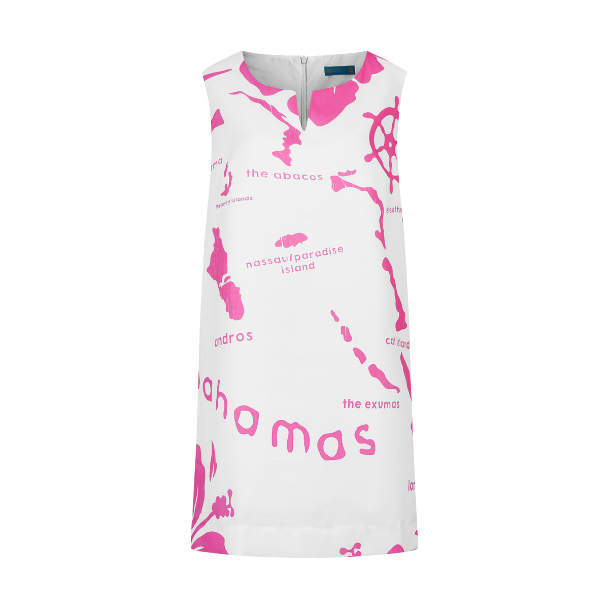 ARCHIPELAGO A-LINE DRESS WHITE & PINK