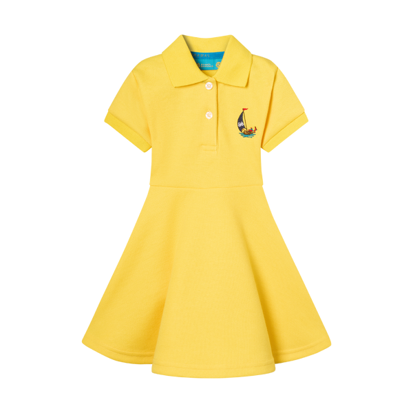 GIRLS STAPLE DRESS-YELLOW